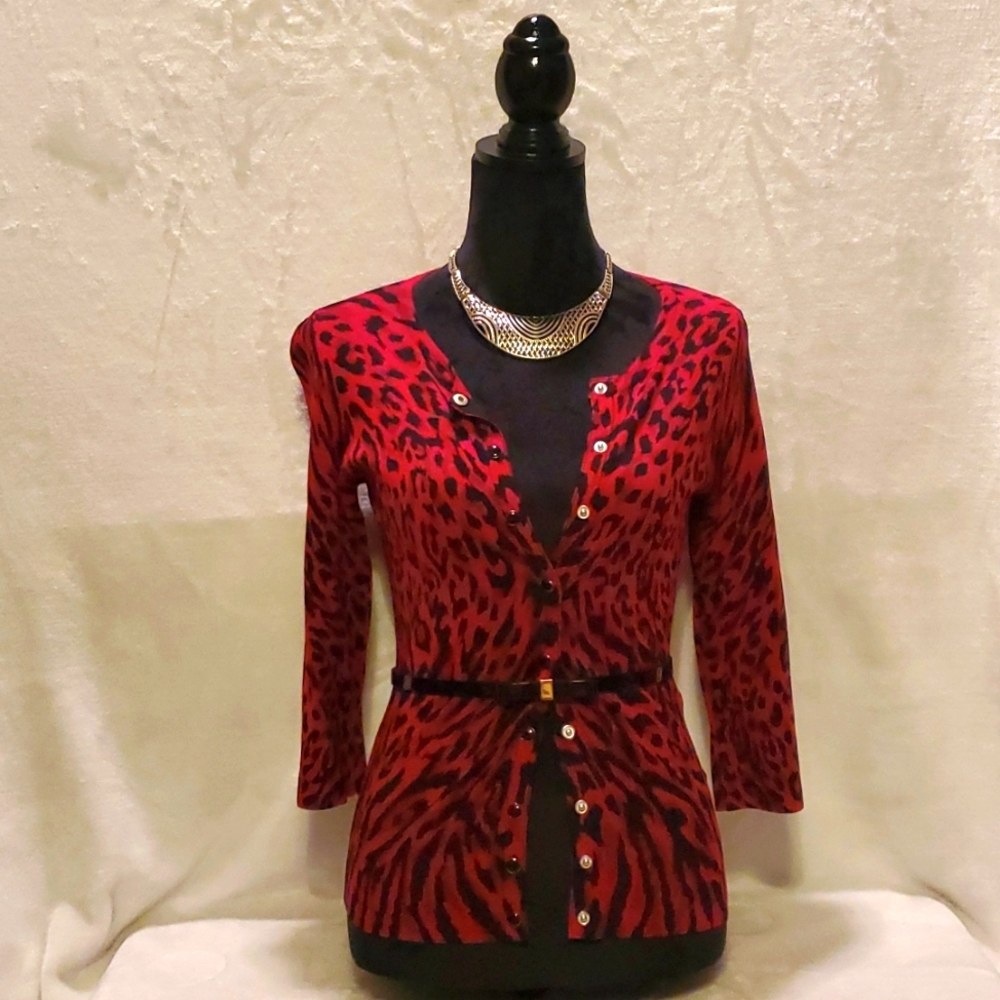 White House Black Market Animal Cardigan - Sexy